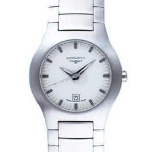 LONGINES SILVERED 12 INDEX OPOSITION ROUND DONNA
