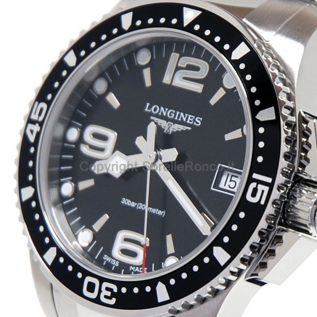 Longines Hydroconquest 34mm Quarzo Nero Acciaio - immagine 3